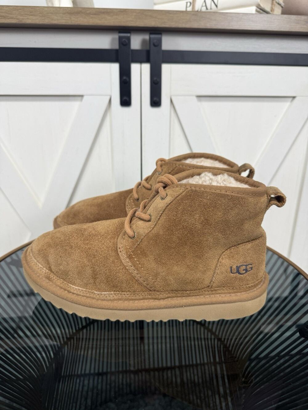 UGG Neumel Suede Sheepskin Chukka Boots Chestnut Brown Women’s Size 5 US EU 36
